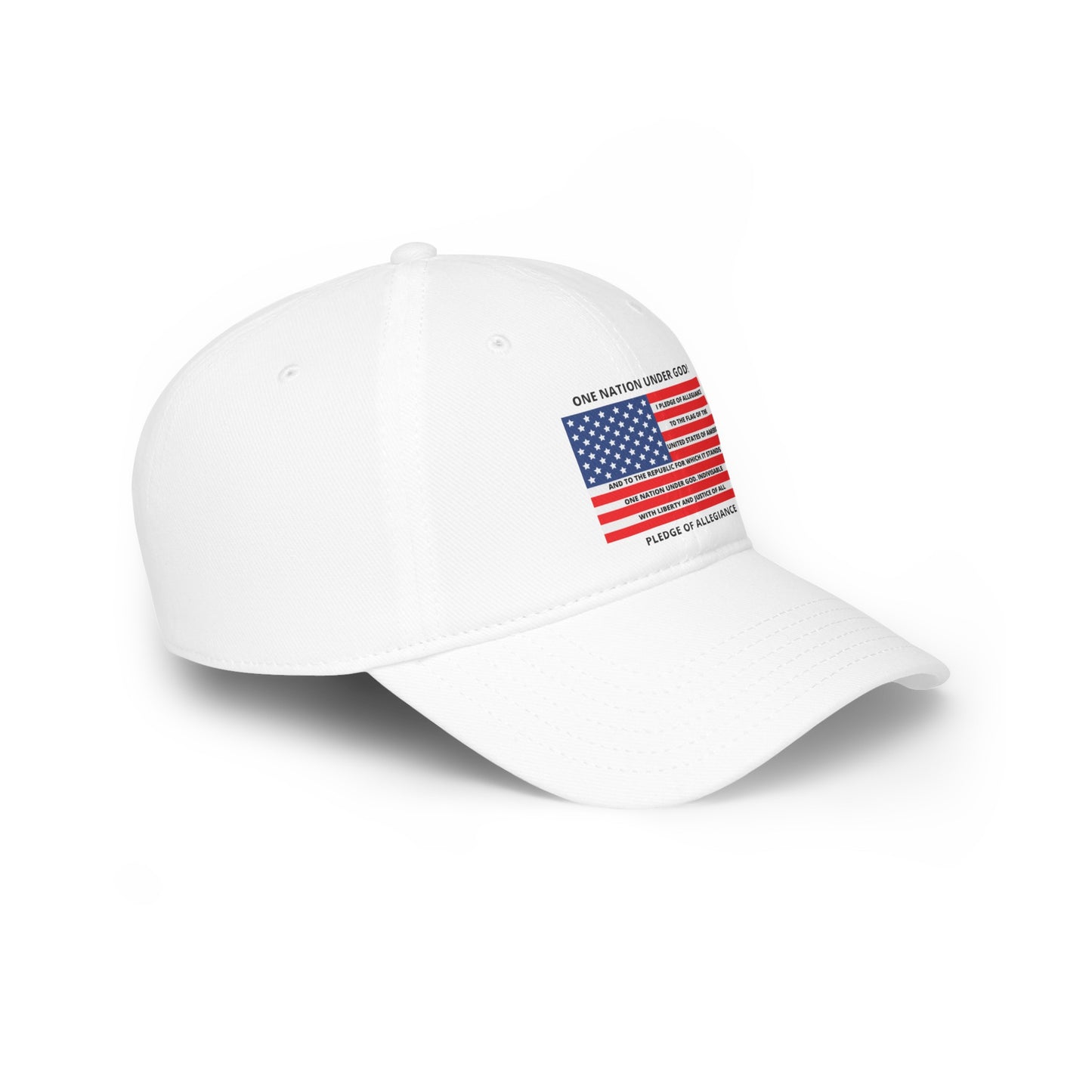 Pledge of Allegiance One Nation under GOD! Low Profile Baseball Cap