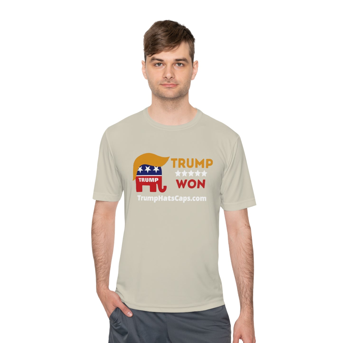 Trump Won (TrumpHatsCaps.com) Unisex Moisture Wicking Tee