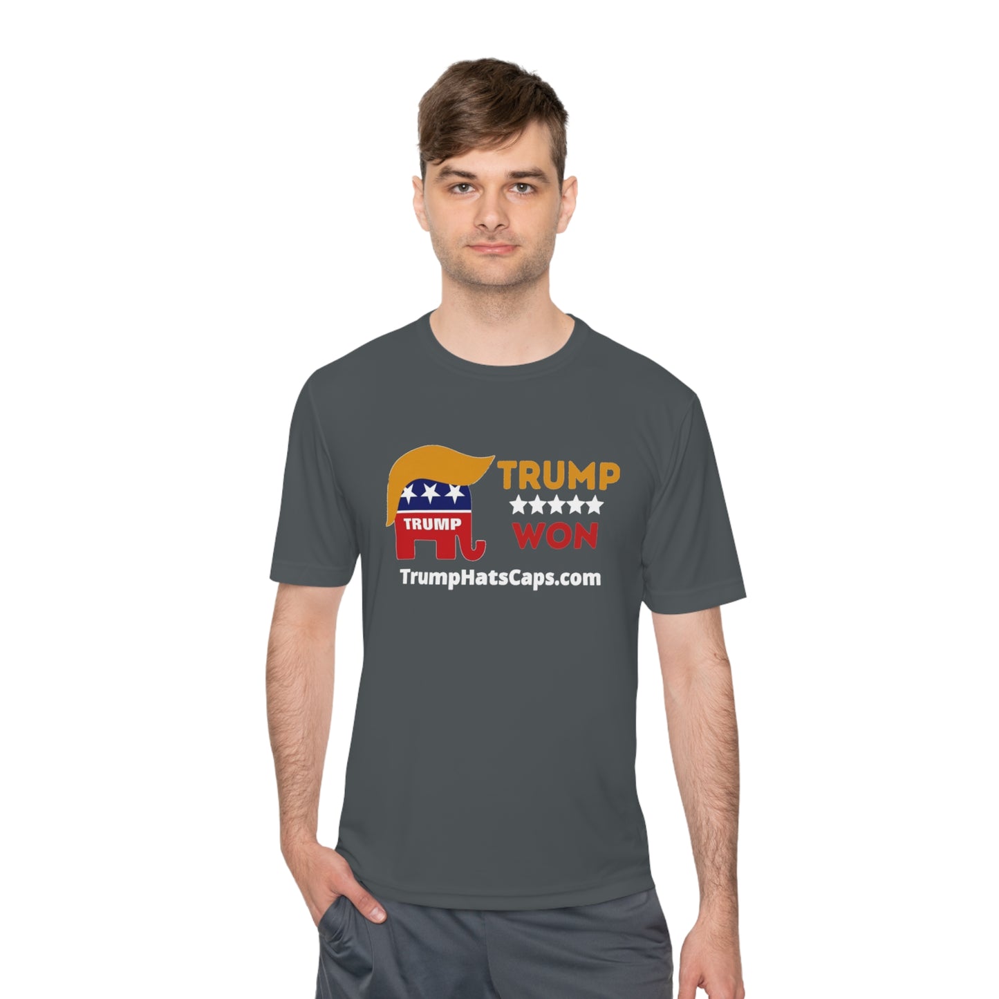 Trump Won (TrumpHatsCaps.com) Unisex Moisture Wicking Tee