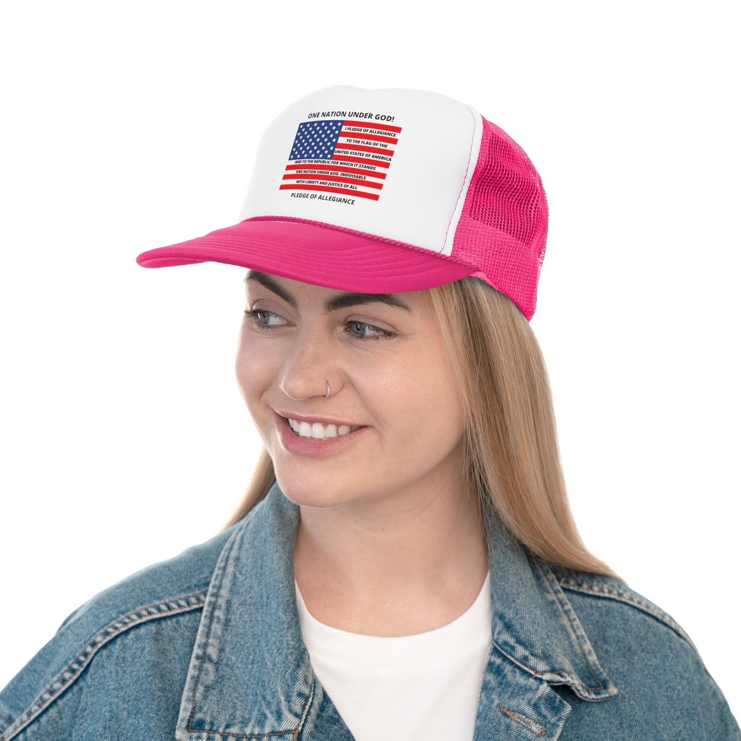 One Nation Under GOD / Pledge of Allegiance / Trucker Caps