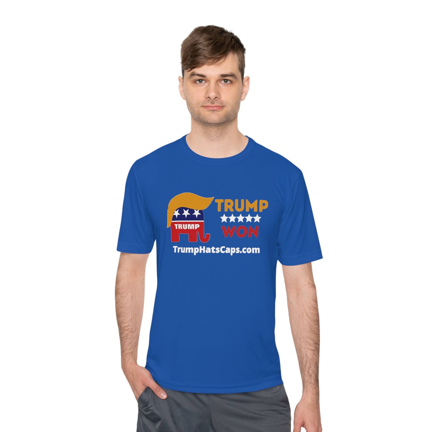 Trump Won (TrumpHatsCaps.com) Unisex Moisture Wicking Tee