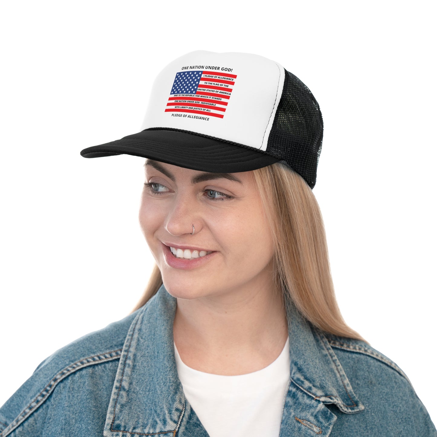 One Nation Under GOD / Pledge of Allegiance / Trucker Caps