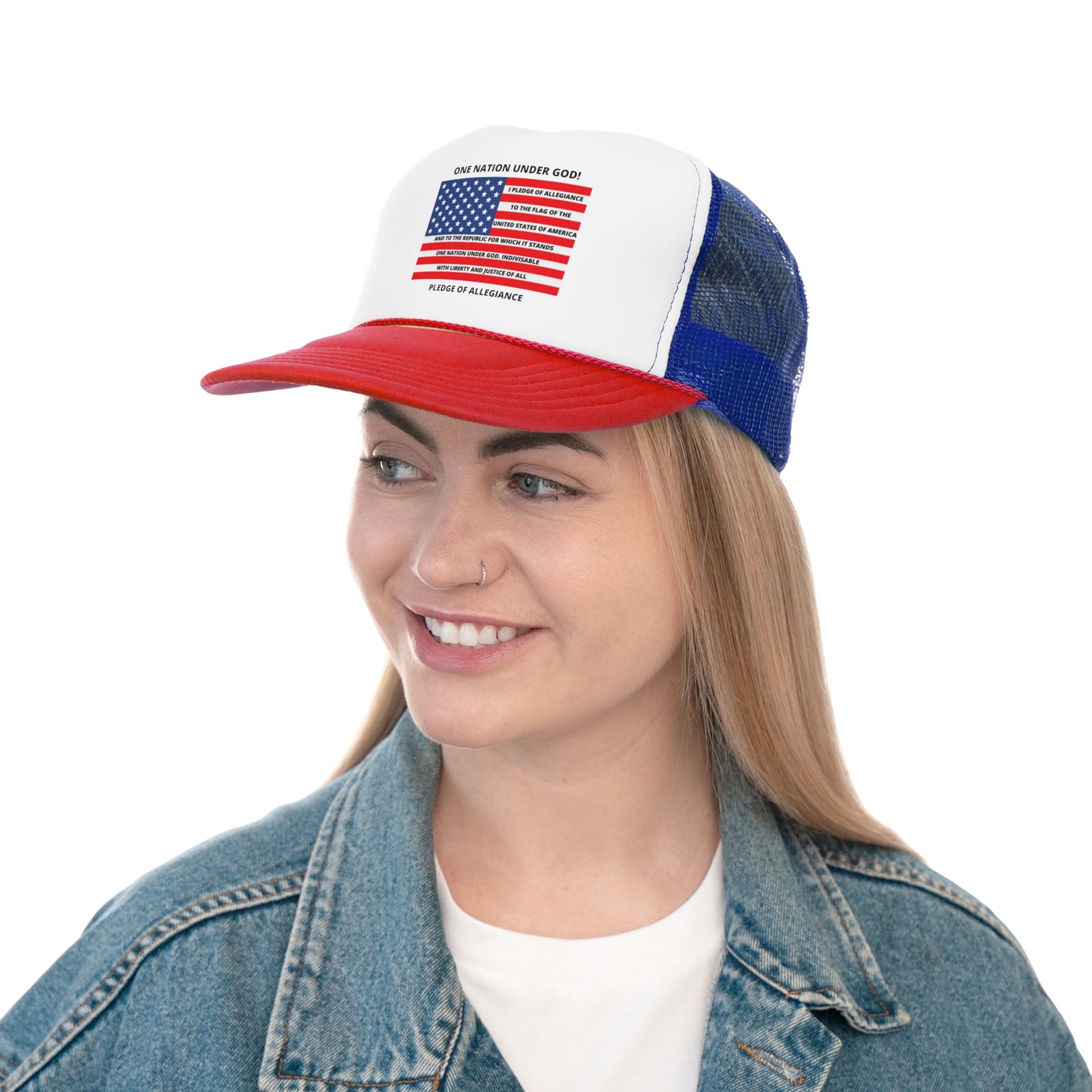 One Nation Under GOD / Pledge of Allegiance / Trucker Caps