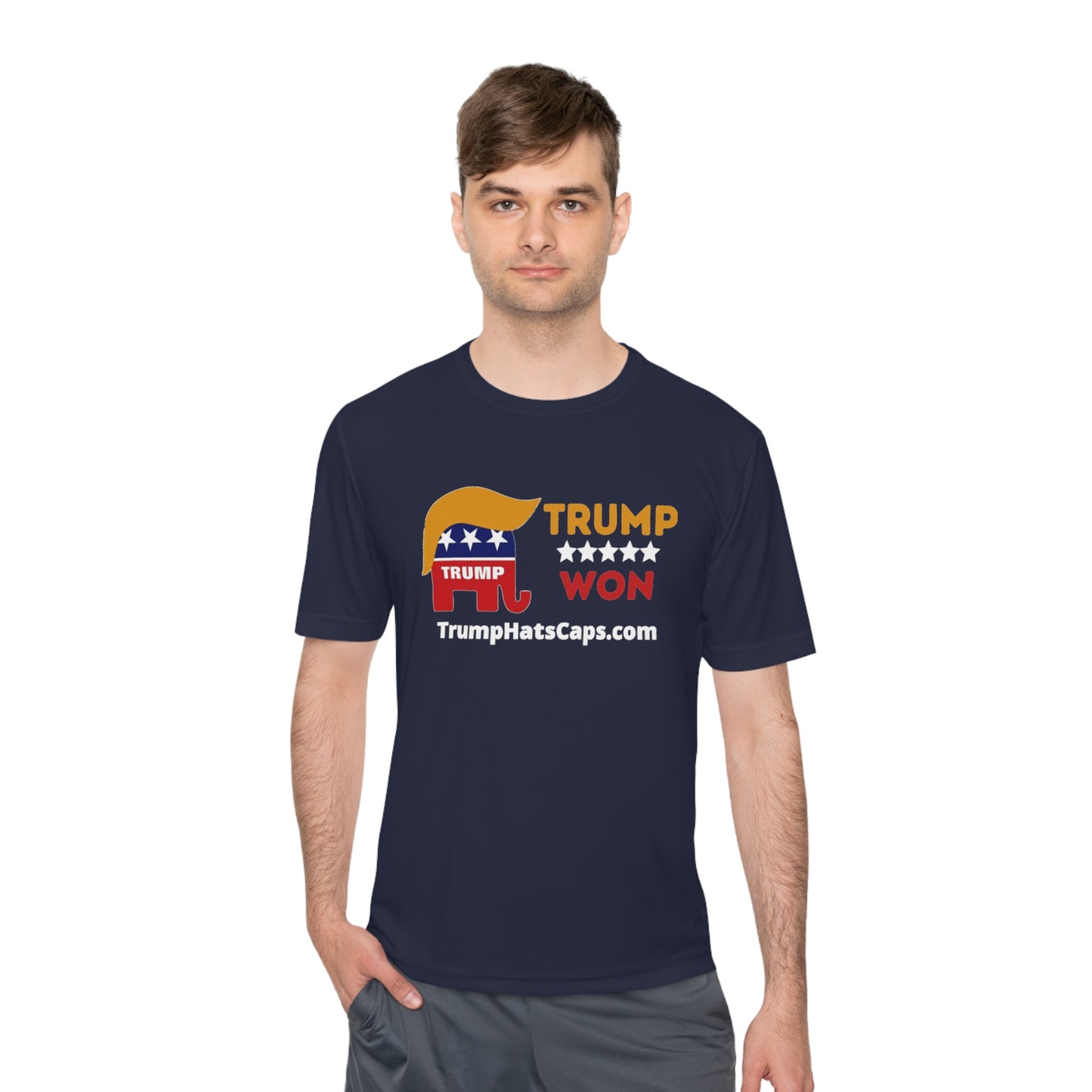 Trump Won (TrumpHatsCaps.com) Unisex Moisture Wicking Tee