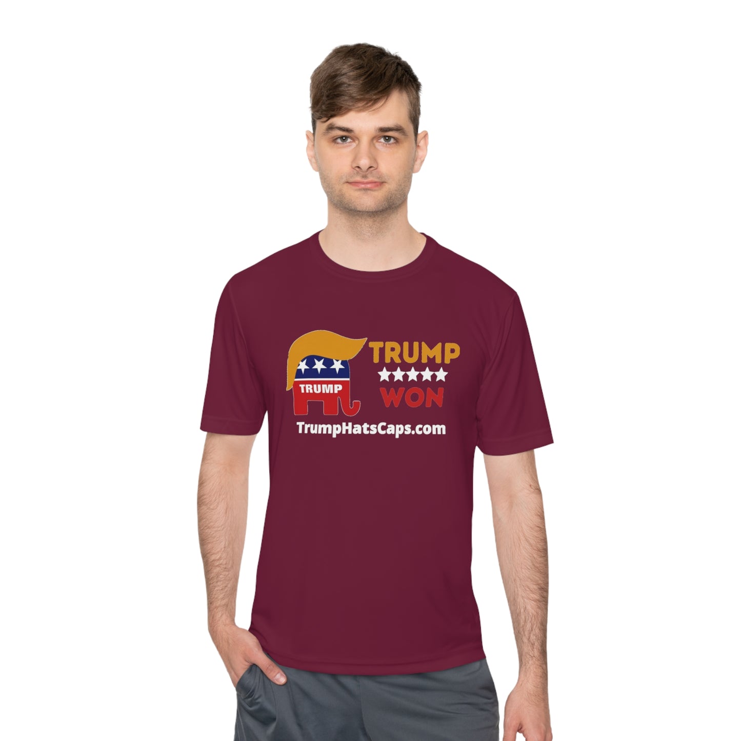 Trump Won (TrumpHatsCaps.com) Unisex Moisture Wicking Tee