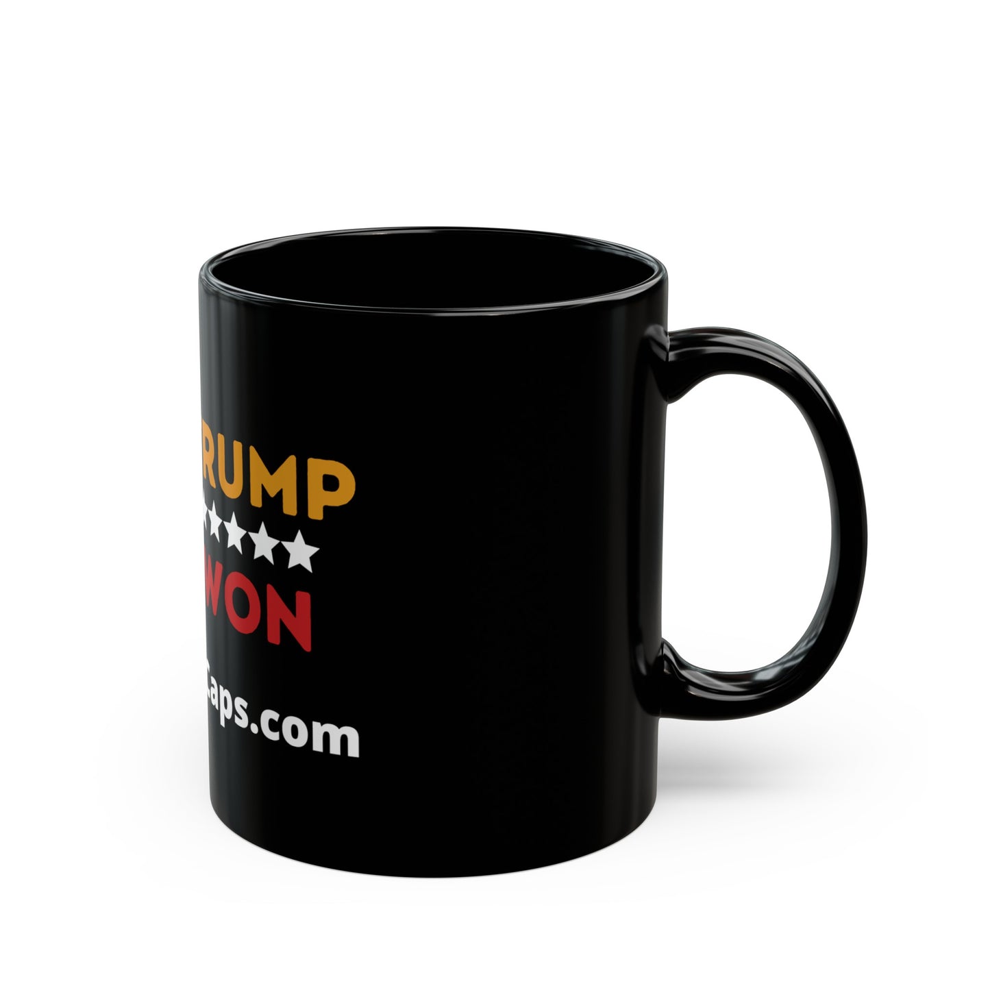 Trump Won Black Mug, 15oz and 11oz