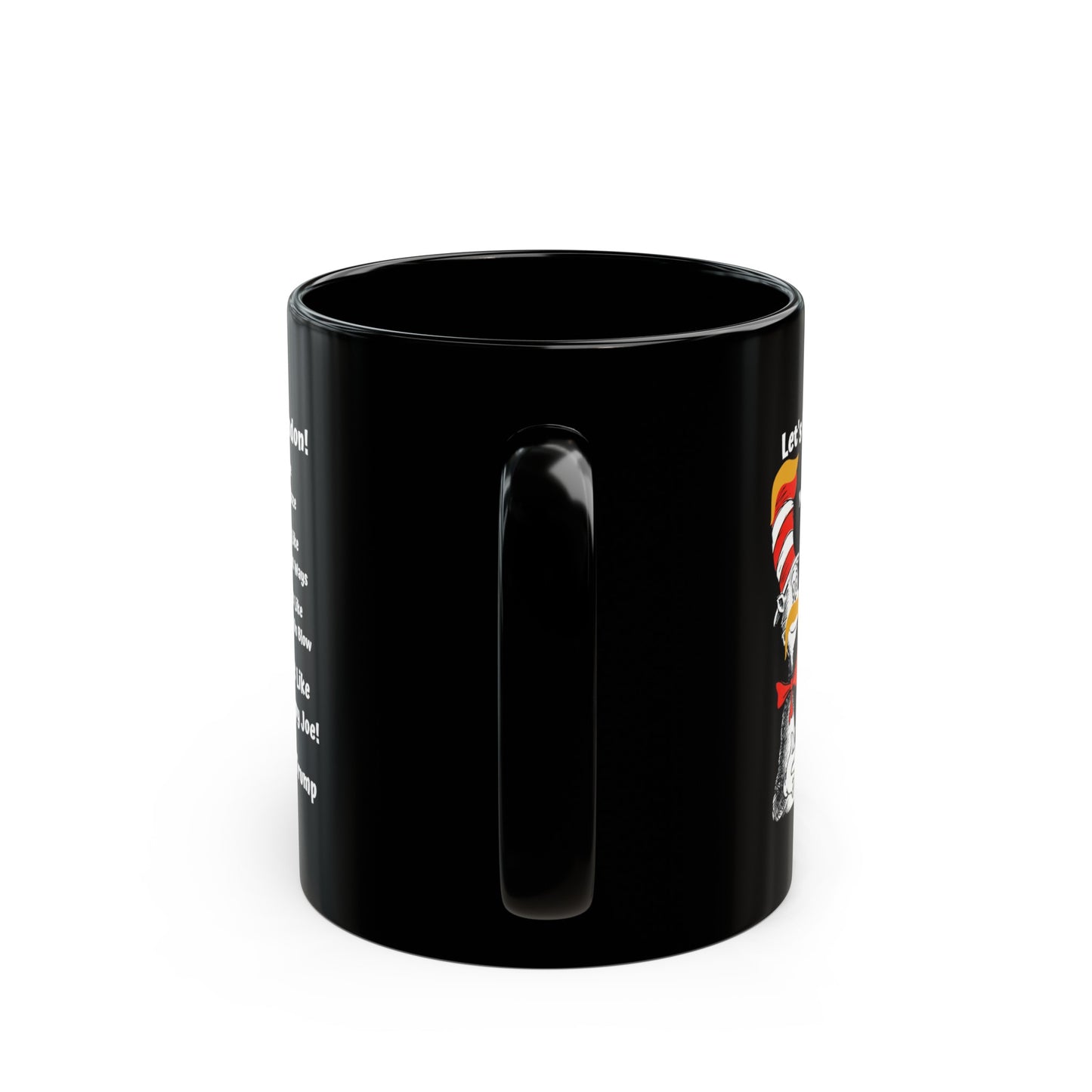 Dr Seuss Trump Black Mug 15oz and 11oz Lets Go Brandon