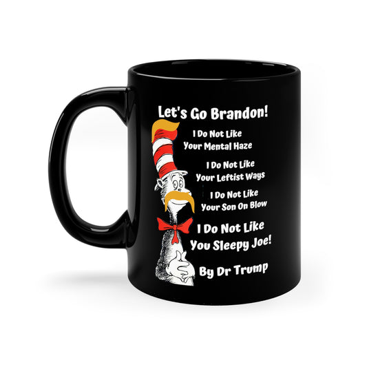 Dr Seuss Trump Black Mug 11oz - Let's Go Brandon