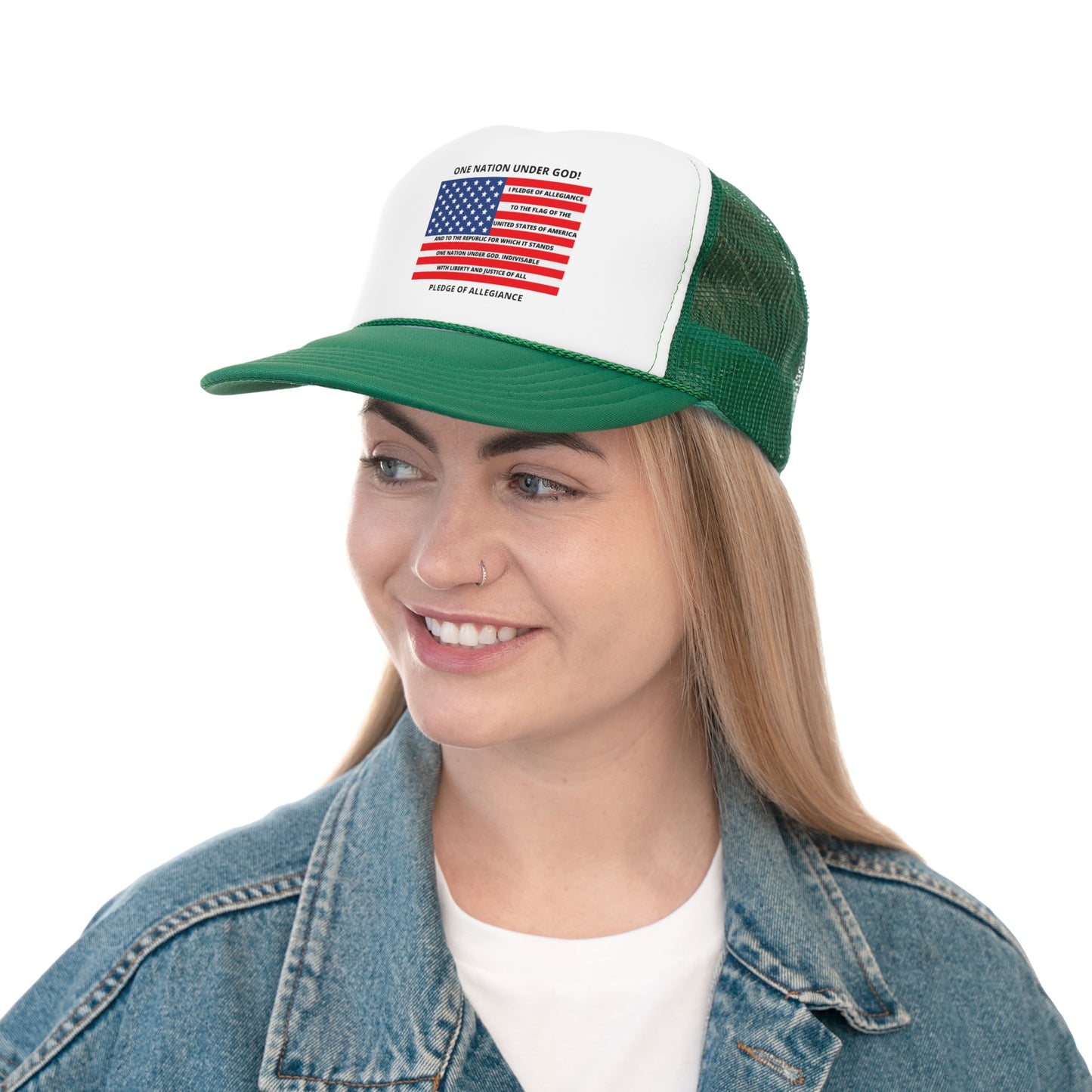 One Nation Under GOD / Pledge of Allegiance / Trucker Caps