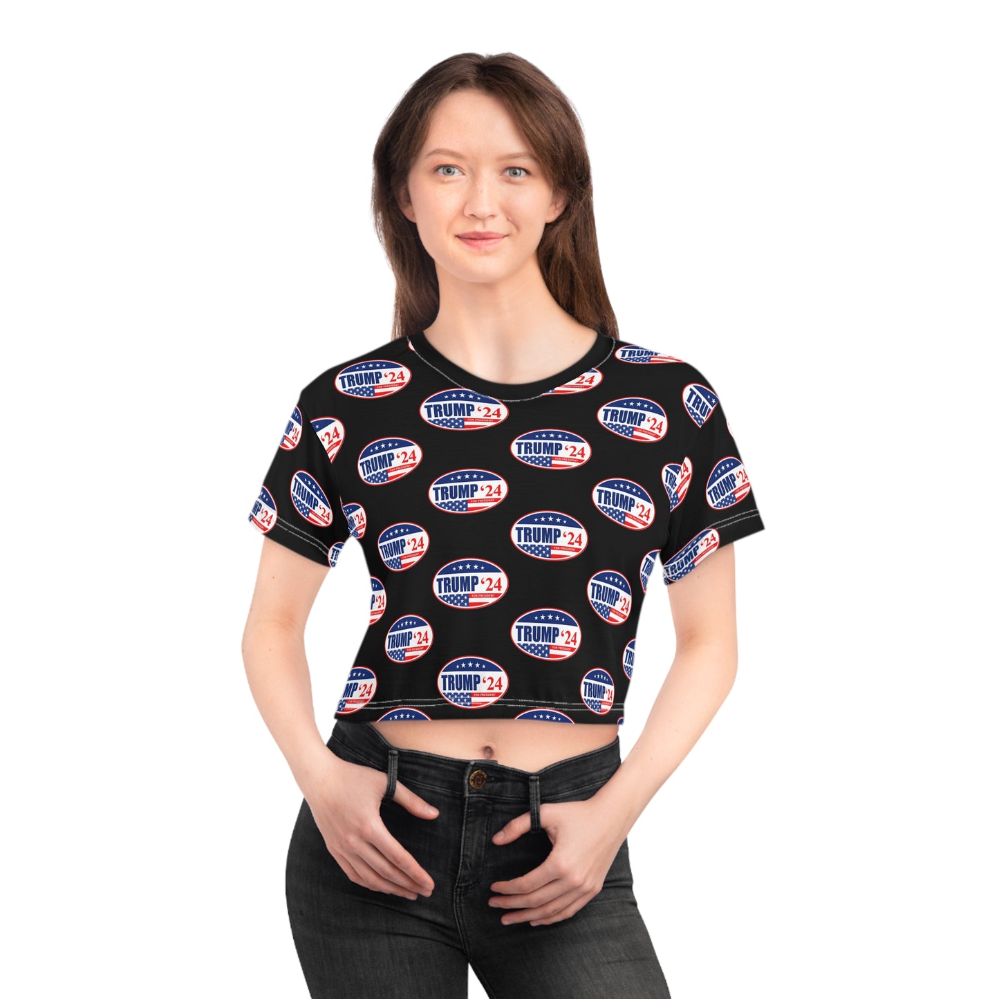 Trump 2024 Crop Tee (AOP)