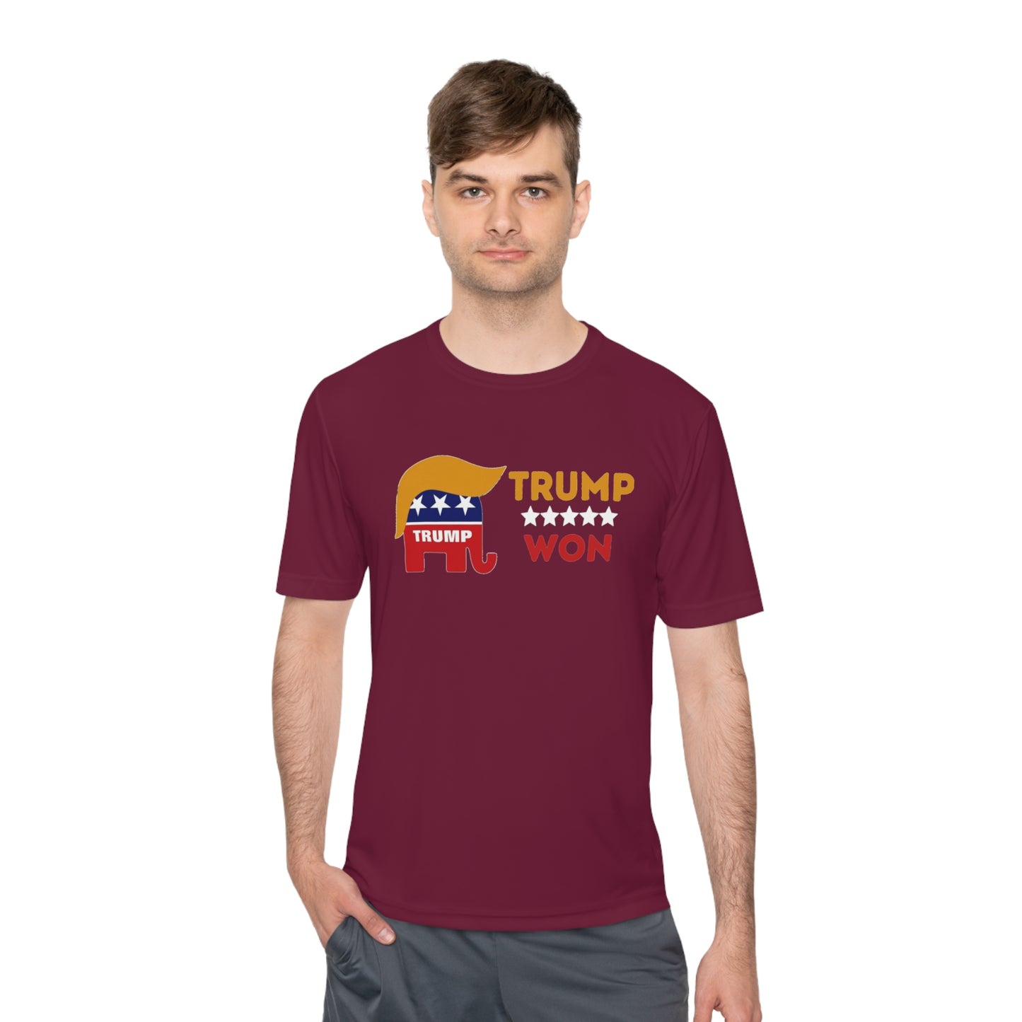 Trump Won Men's and Woman's  Moisture Wicking Tee