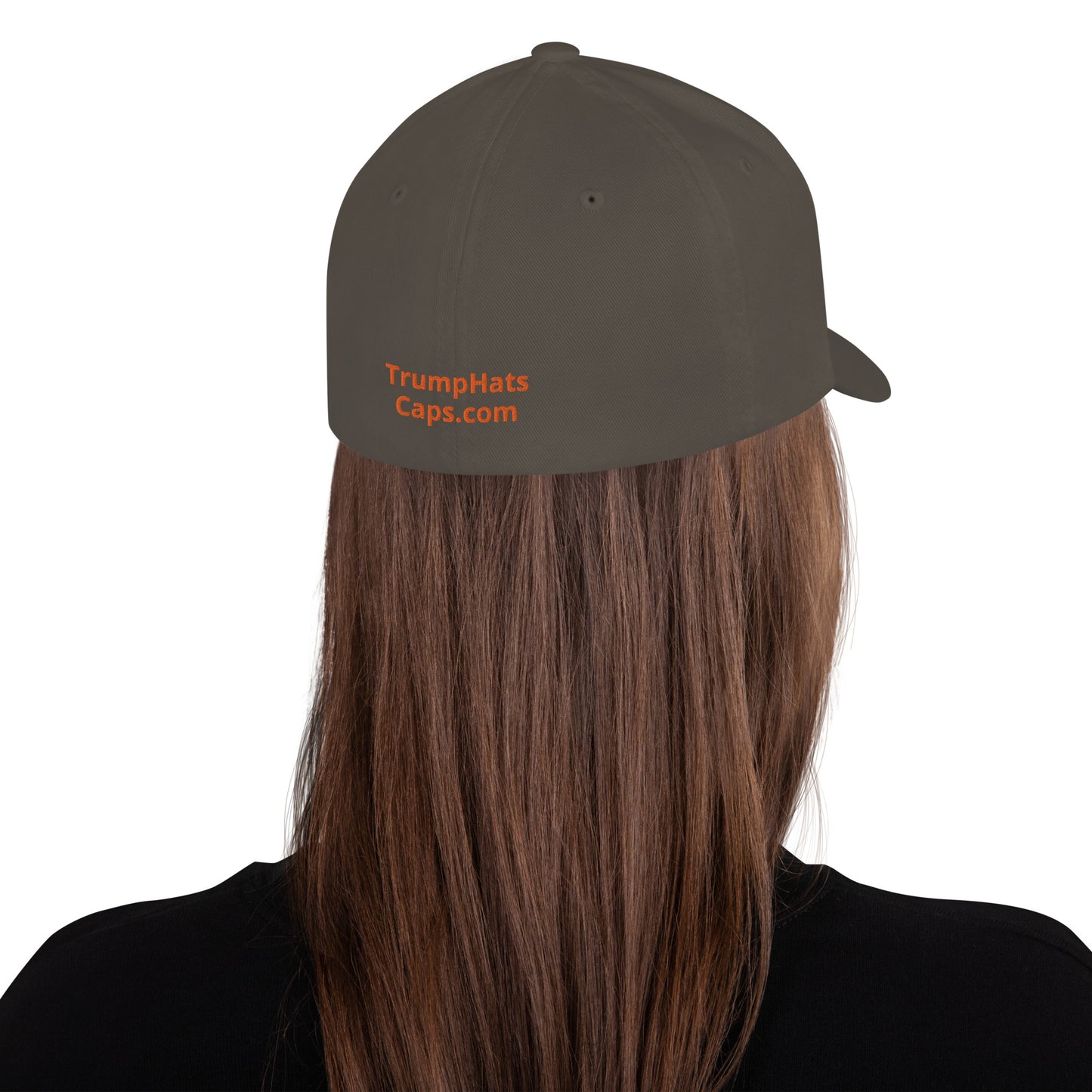 Orange Man Good! Structured Twill Cap DJT #TrumpWon (TrumpHatsCaps.com) on Back