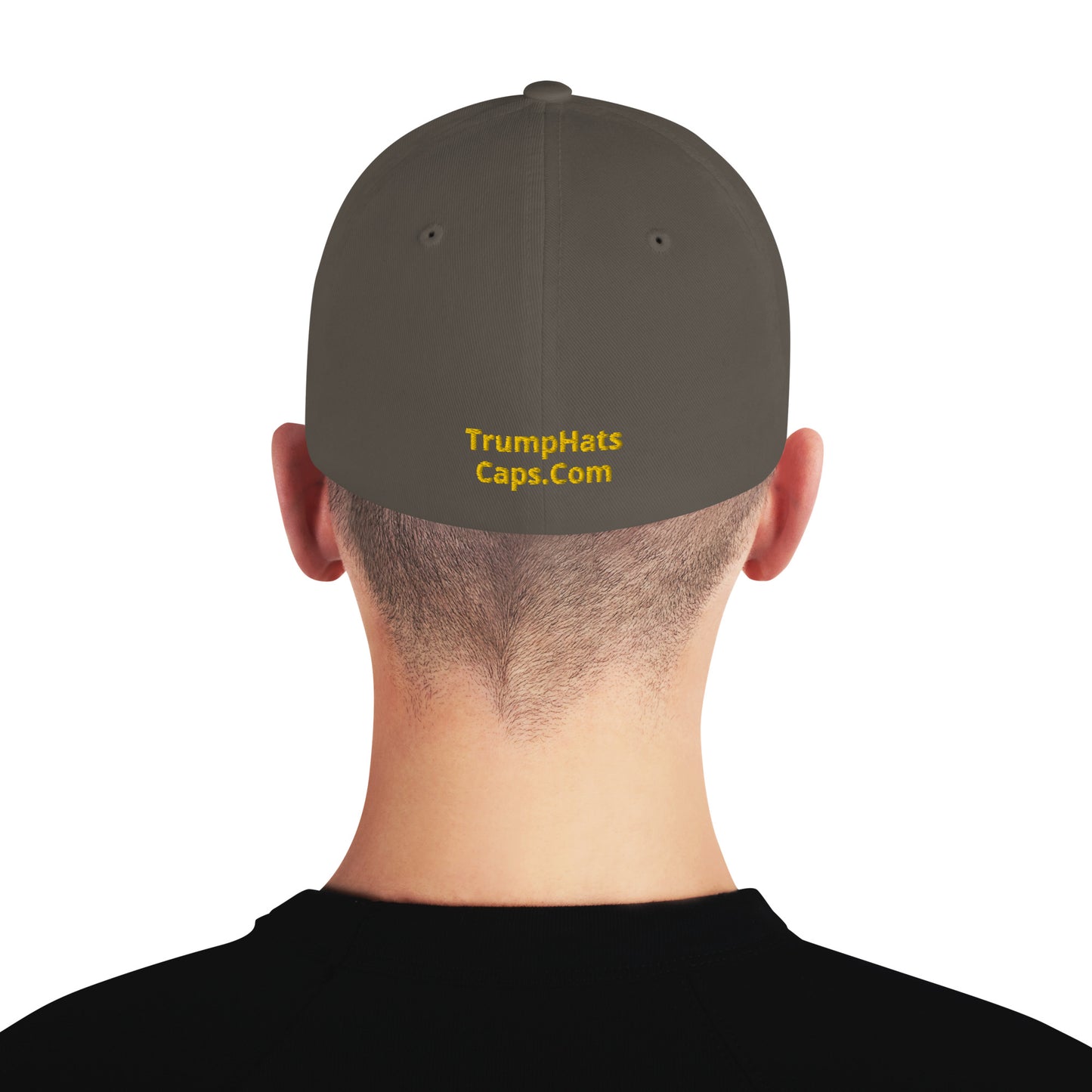 TRUMP Thank GOD! - Structured Twill Cap - Back TrumpHatsCaps.com