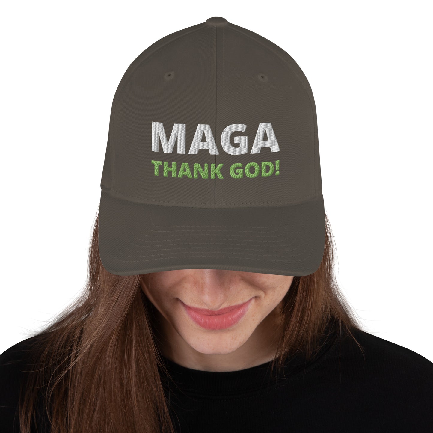 MAGA Thank GOD / Print on 4 Sides / 45 / 47 / Thank You Jesus / Structured Twill Cap