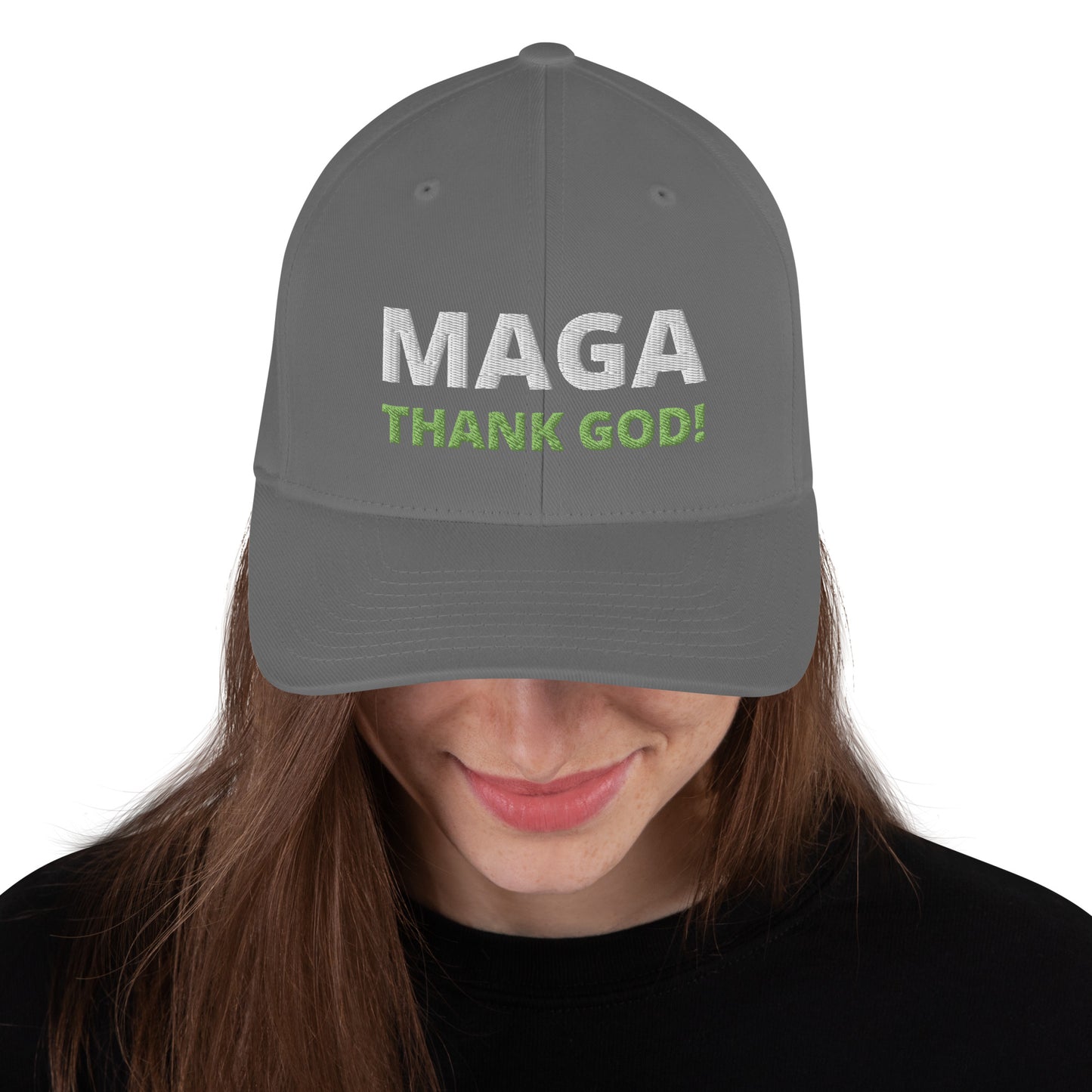 MAGA Thank GOD / Print on 4 Sides / 45 / 47 / Thank You Jesus / Structured Twill Cap