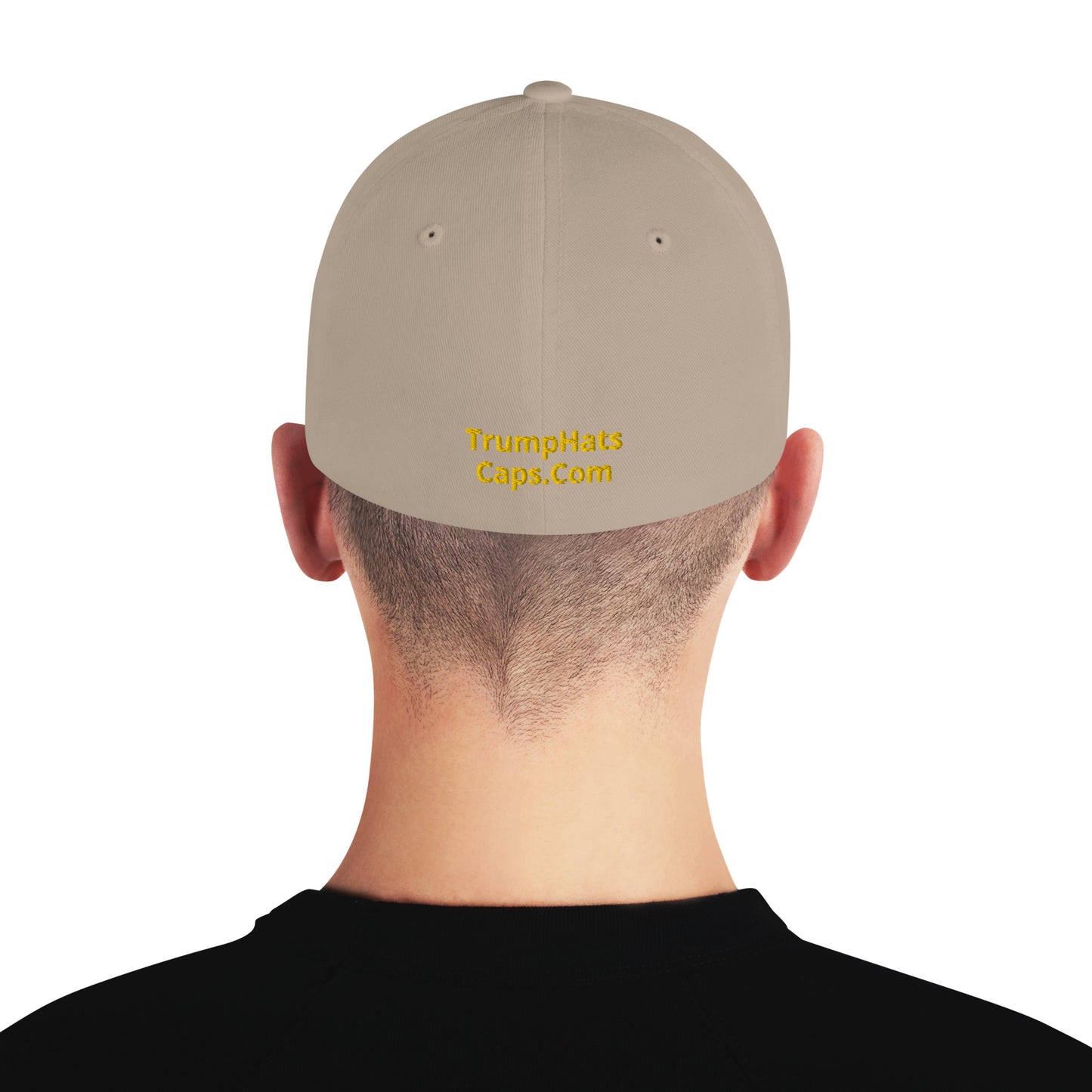 TRUMP Thank GOD! - Structured Twill Cap - Back TrumpHatsCaps.com