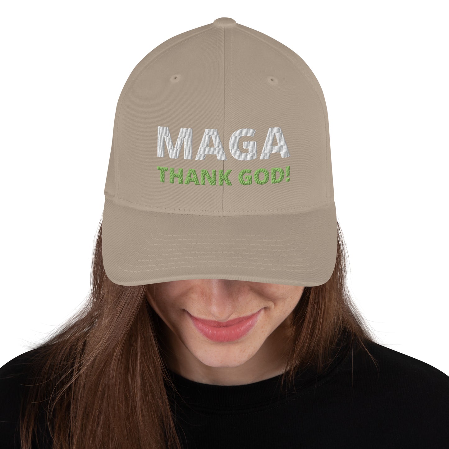 MAGA Thank GOD / Print on 4 Sides / 45 / 47 / Thank You Jesus / Structured Twill Cap