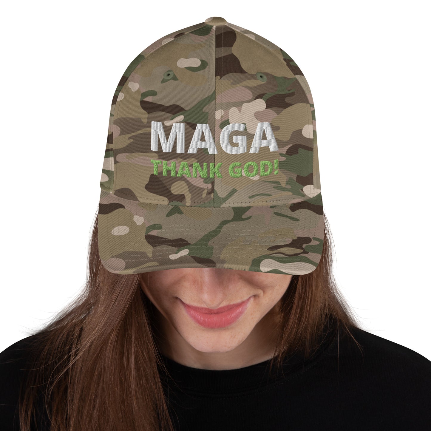 MAGA Thank GOD / Print on 4 Sides / 45 / 47 / Thank You Jesus / Structured Twill Cap