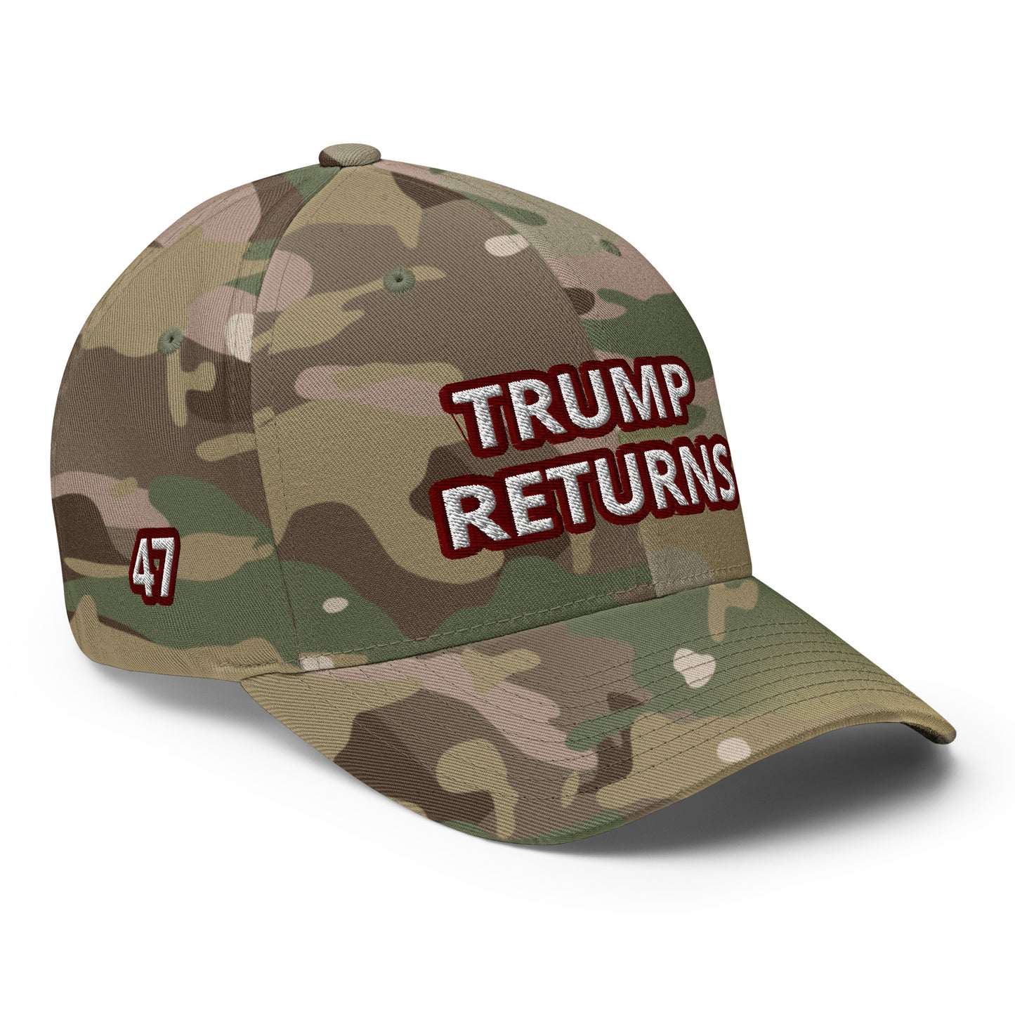 Trump Returns / Print on 4 Sides / 45 / 47 / Thank You Jesus / Structured Twill Cap