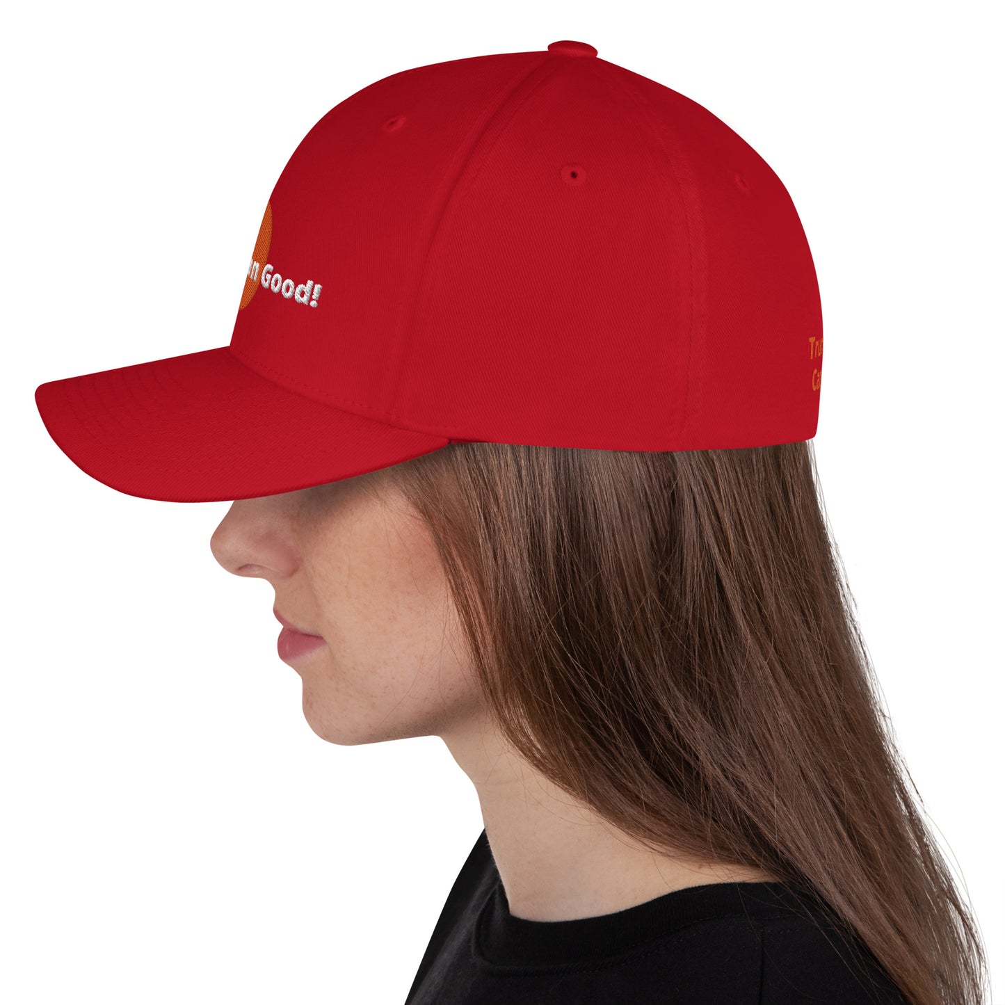 Orange Man Good! Structured Twill Cap DJT #TrumpWon (TrumpHatsCaps.com) on Back