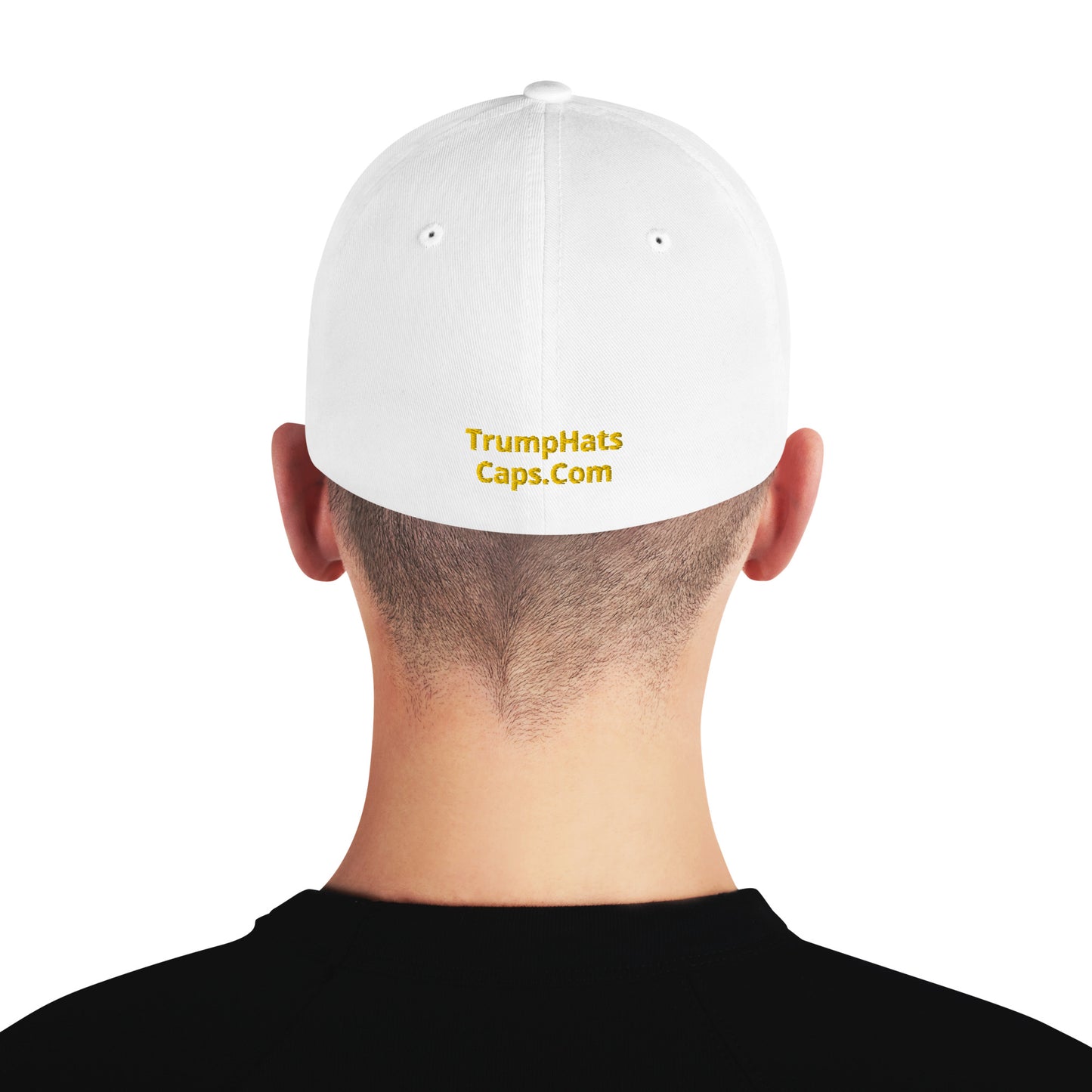 TRUMP Thank GOD! - Structured Twill Cap - Back TrumpHatsCaps.com