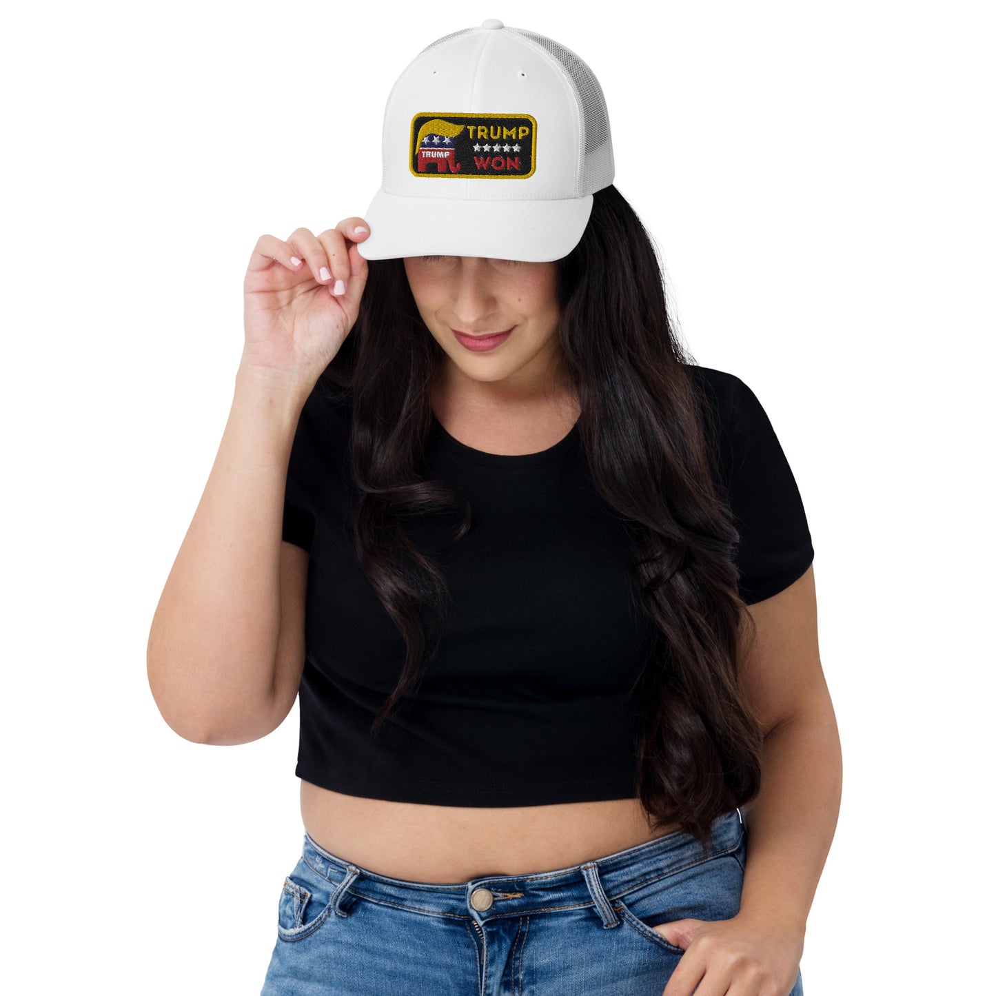 Trump Won Patch Look Trucker Cap