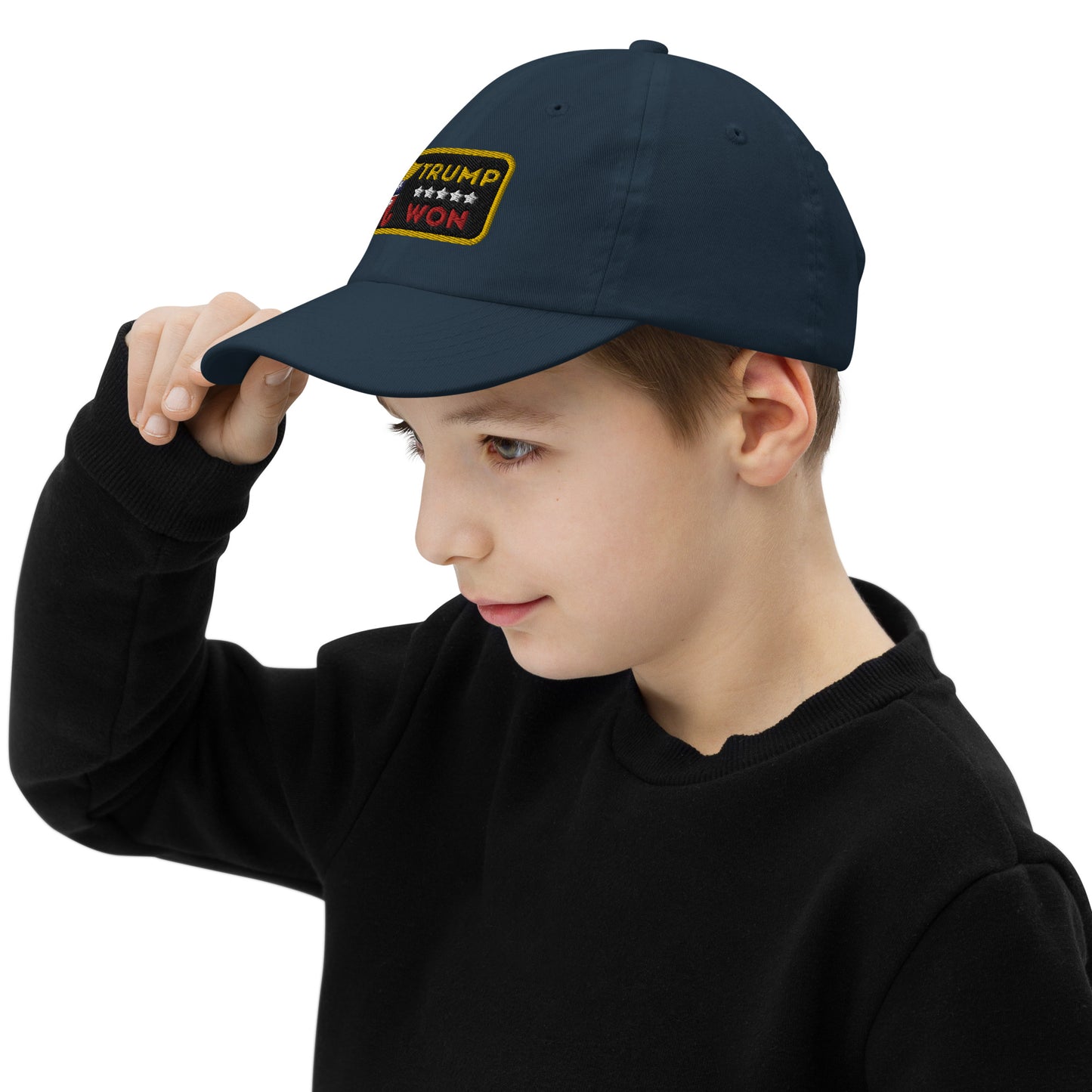 Trump Won #TrumpWon Youth baseball cap