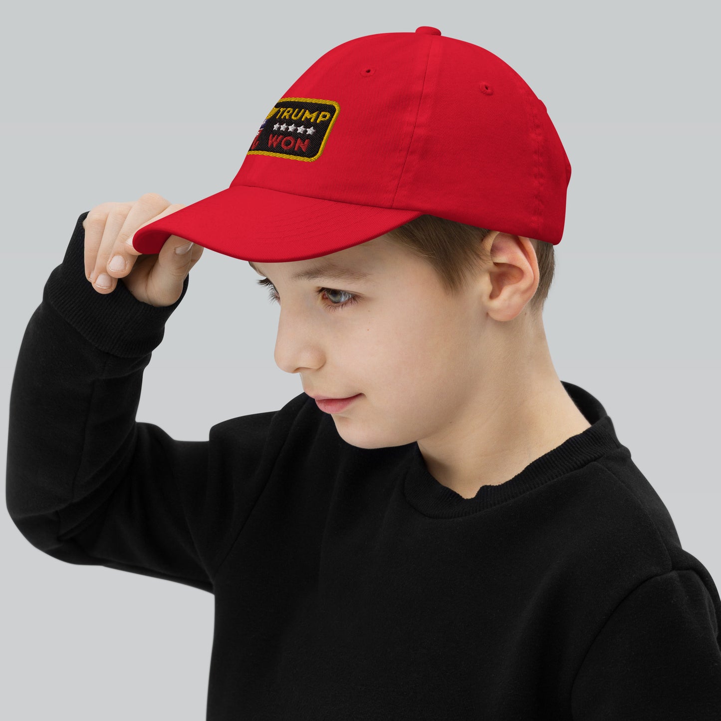 Trump Won #TrumpWon Youth baseball cap